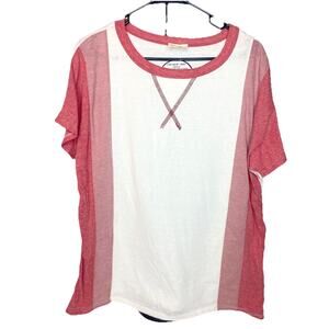 BIBI Red Ombre Blend Tee Women’s Size M, NWT